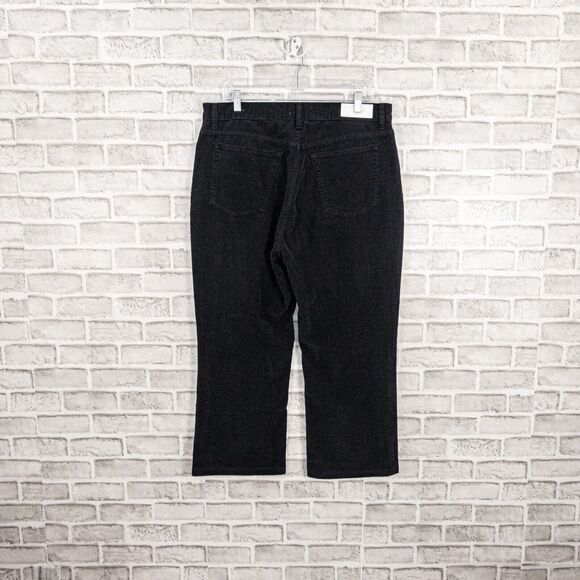 RE/DONE Women's 70s Corduroy Loose Crop Pants in Washed Black Size 32 - Picture 2 of 11